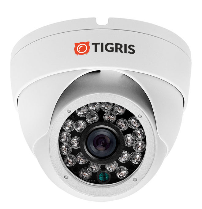 Tigris THL - VP20 (2.8) 2Mp Купольная антивандальная видеокамера, UVC, 1/2.9" SONY IMX323 + NextChip NVP2441H, 1920х1080P (960H CVBS), 0.001лк (цвет)/0лк с ИК, ИК - подсветка до 20м, DC12V, 350мА, от - 40 до +50°С, IP66, Ø92х65мм