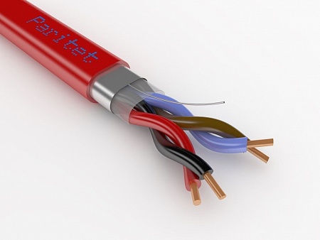 Паритет КСРЭВнг(А)-FRLS 2х2х0.8 Кабель огнестойкий с низким дымогазовыделением экранированный, красный