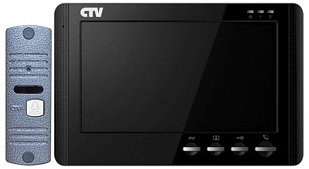 CTV-DP1704MD B (Black/Silver) Комплект цветного видеодомофона (7&quot;), в составе: панель CTV-D10NG, монитор CTV-M1704MD B